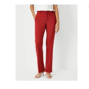 Ann Taylor Red Straight Leg Pants NWT